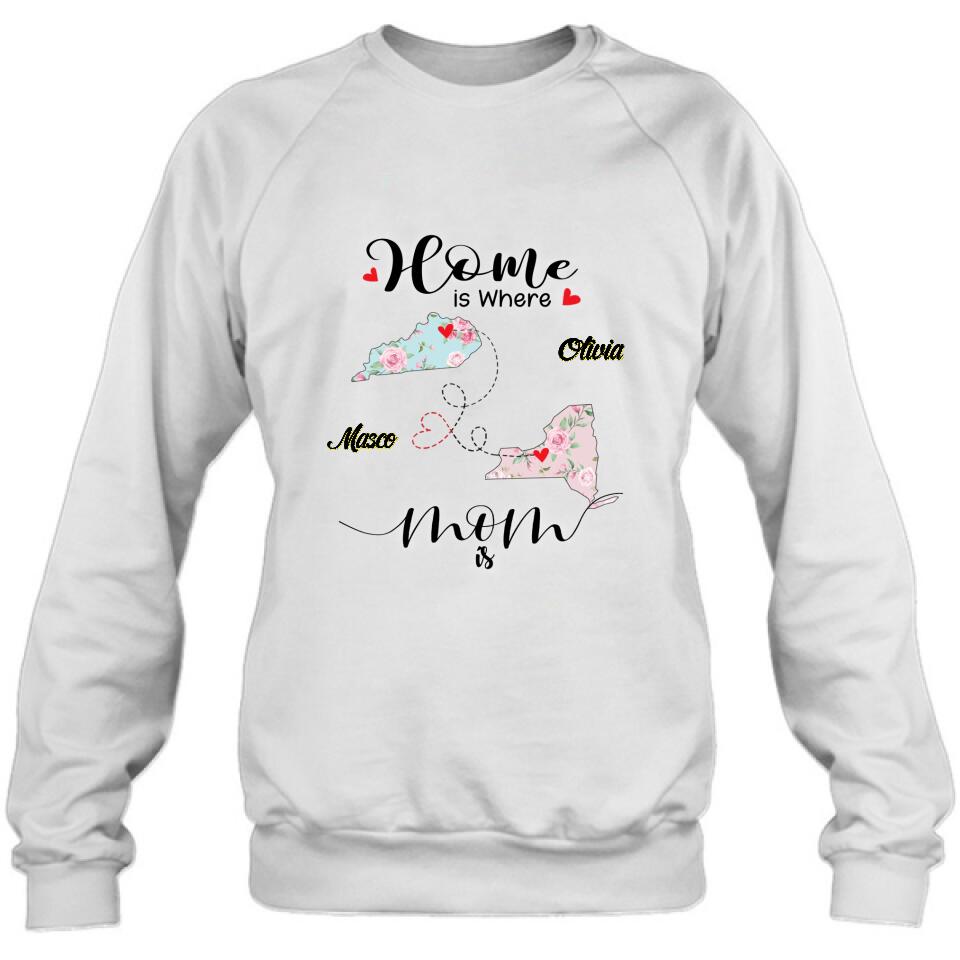 Personalized Long Distance Relationship Shirt - Best Gift Idea For Mother's Day/Father's Day - Home Is Where Dad Is