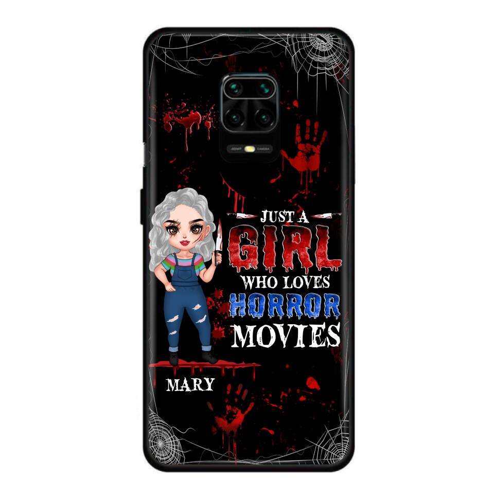 Custom Personalized Halloween Phone Case for Xiaomi/Huawei/Oppo - Gift Idea For Halloween - Just A Girl Who Loves Horror Movies