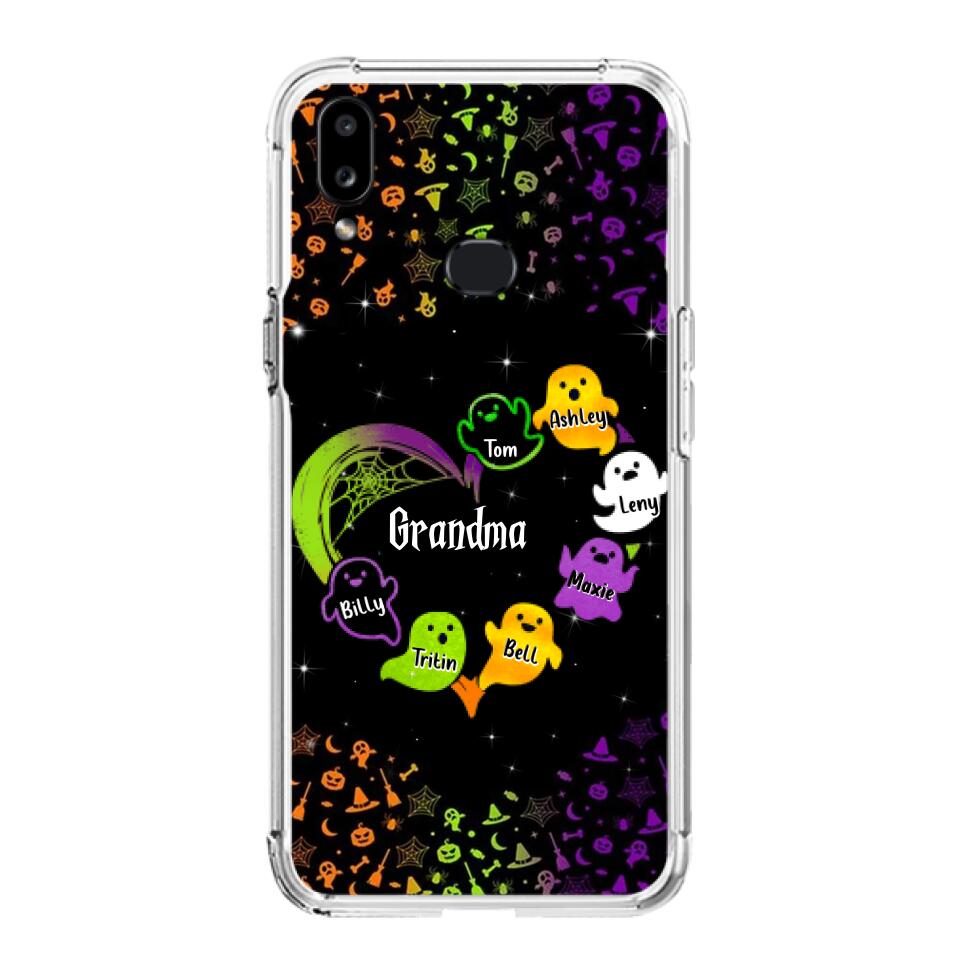 Personalized Grandma and Grandkids Ghost Phone Case - Halloween gift for Grandma - Up to 7 Grandkids - Case For iPhone/Samsung
