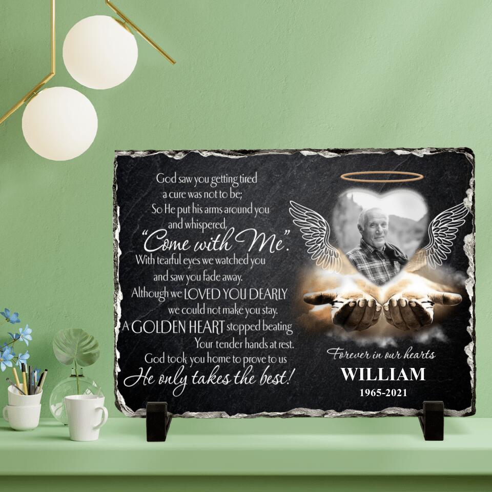 Personalized Memorial Photo Lithograph - Memorial Gift Idea - Forever In Our Hearts
