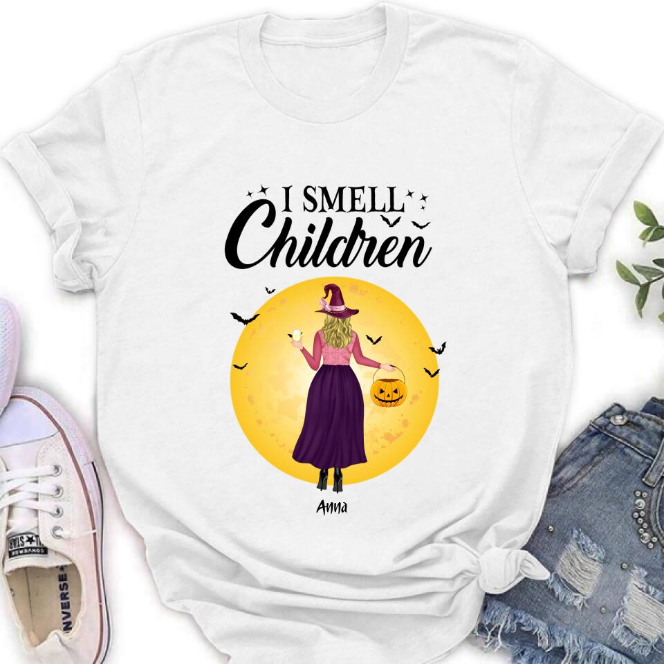 Personalized Halloween Girls Shirt/Hoodie - Halloween Gift For Friends/Besties - I Smell Children