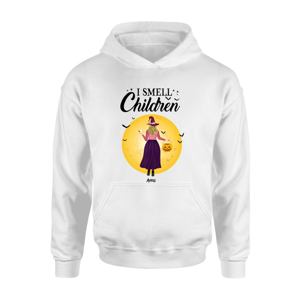 Personalized Halloween Girls Shirt/Hoodie - Halloween Gift For Friends/Besties - I Smell Children