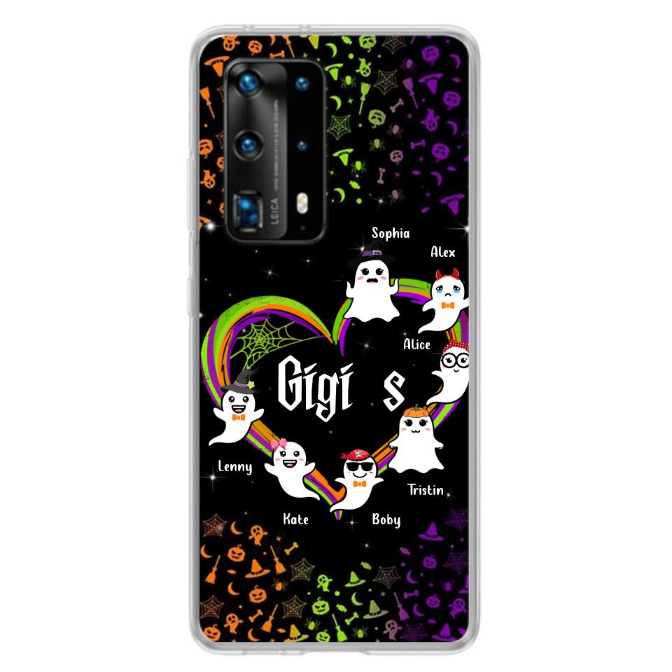 Custom Personalized Grandma & Grandkids Ghost Phone Case - Up to 7 Grandkids - Halloween Gift For Grandma - Case For Xiaomi, Oppo And Huawei