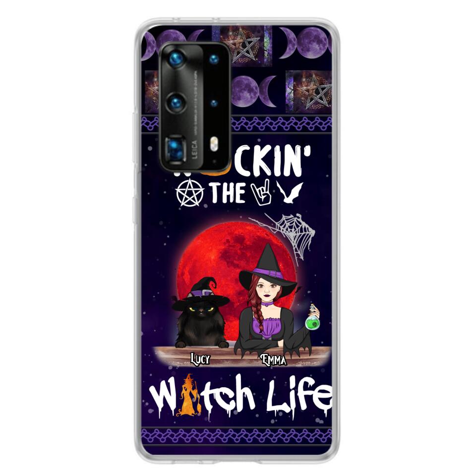 Custom Personalized Pet Witch Phone Case - Up to 3 Pets - Halloween Gift For Dog/ Cat Lover - Rockin' The Witch Life - Case For Xiaomi, Oppo And Huawei