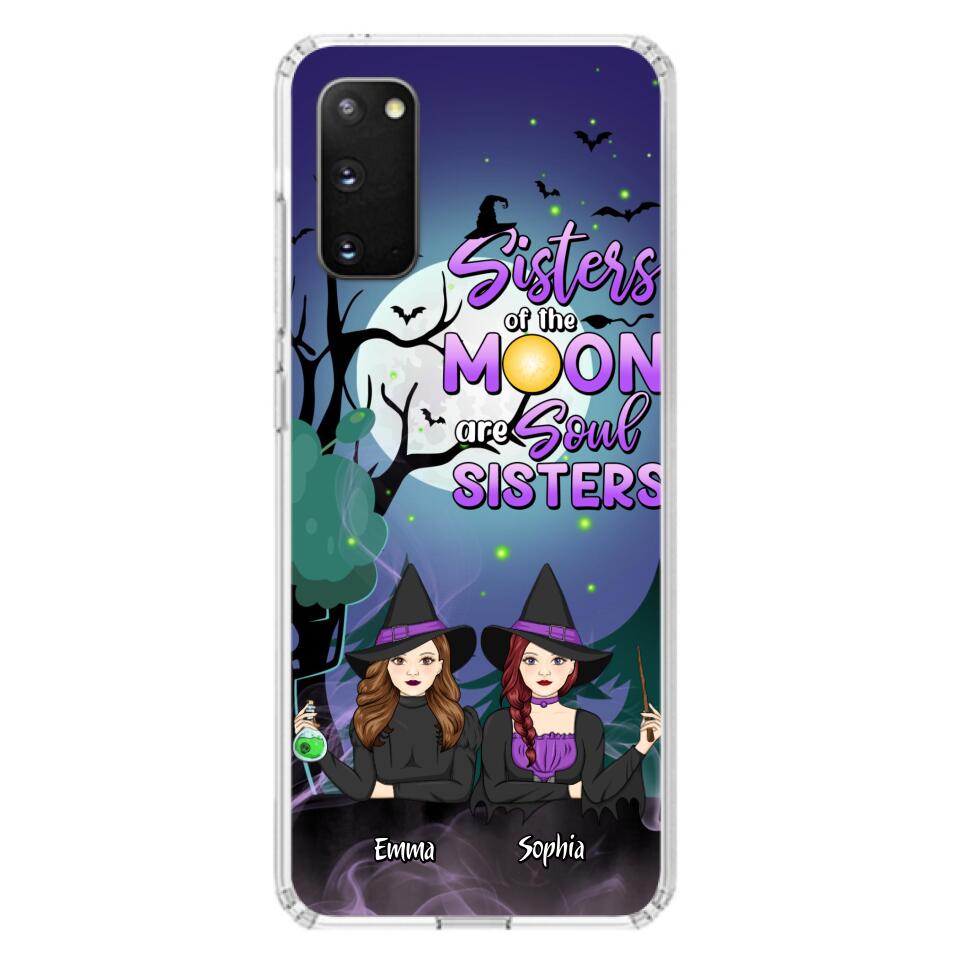 Custom Personalized Witches Phone Case for iPhone/ Samsung - Gift Idea For Halloween/ Friends with up to 4 Witches - Sisters Of The Moon Are Soul Sisters