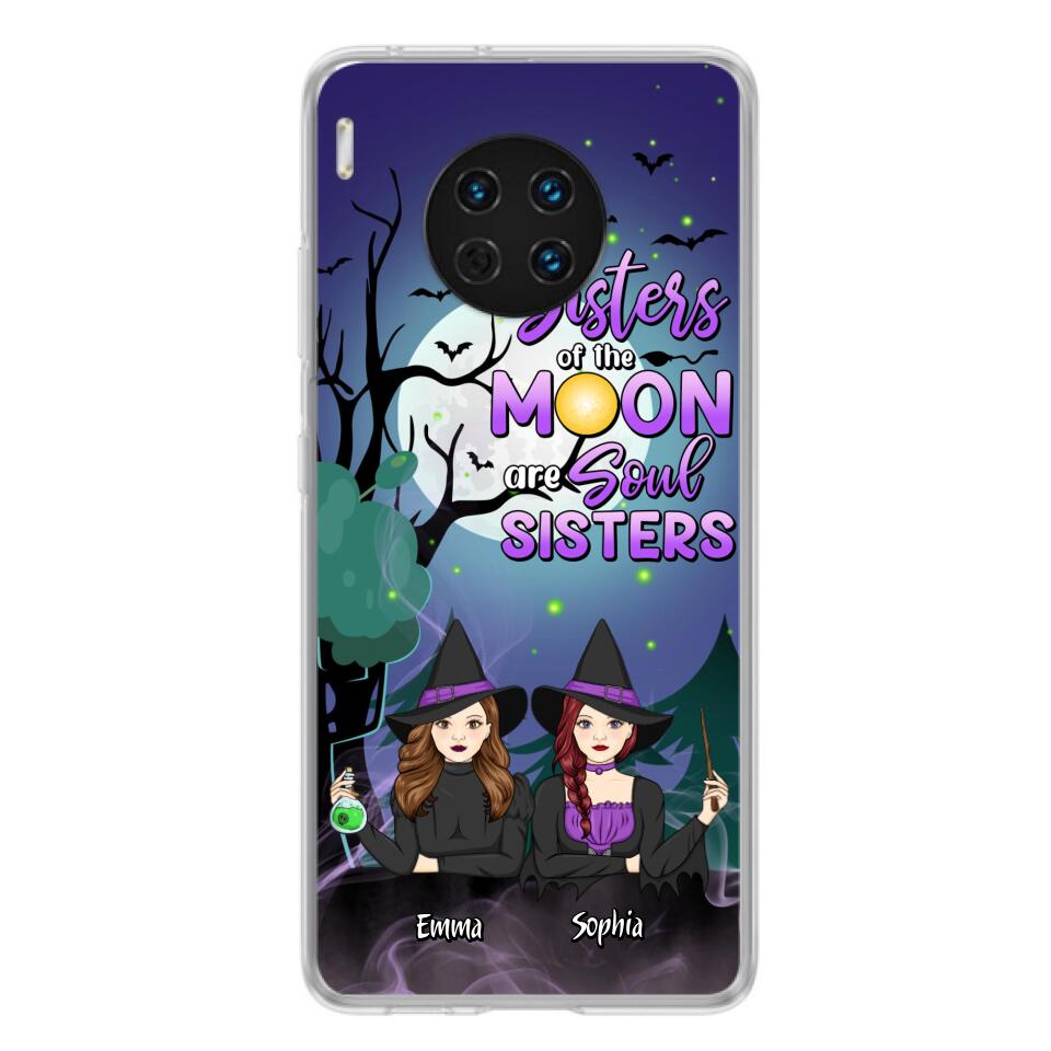 Custom Personalized Witches Phone Case for Xiaomi/ Huawei/ Oppo - Gift Idea For Halloween/ Friends with up to 4 Witches - Sisters Of The Moon Are Soul Sisters
