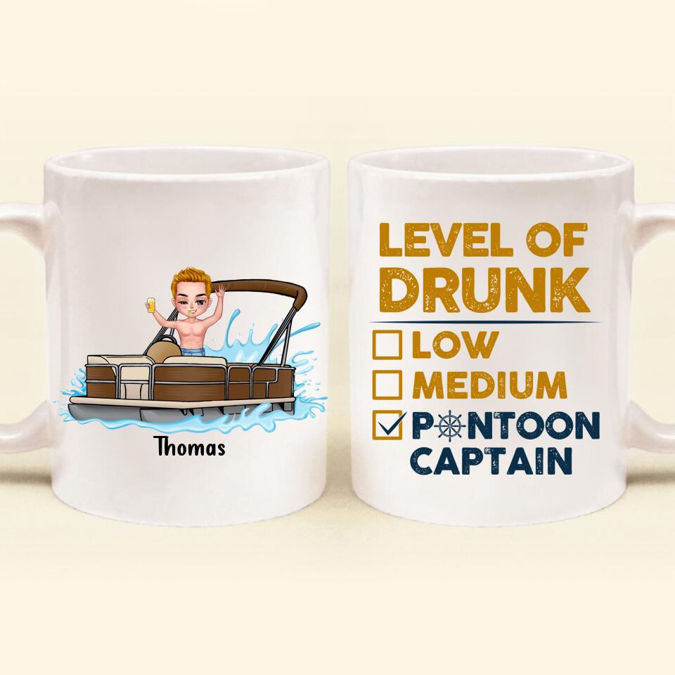 Personalized Pontoon Captain Coffee Mug - Pontoon Captain Just Like A Normal Captain Only More Drunker