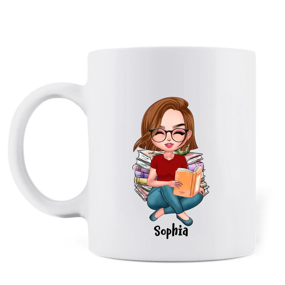 Personalized Just A Girl Who Loves Books Coffee Mug - Gift Idea For Books Lover