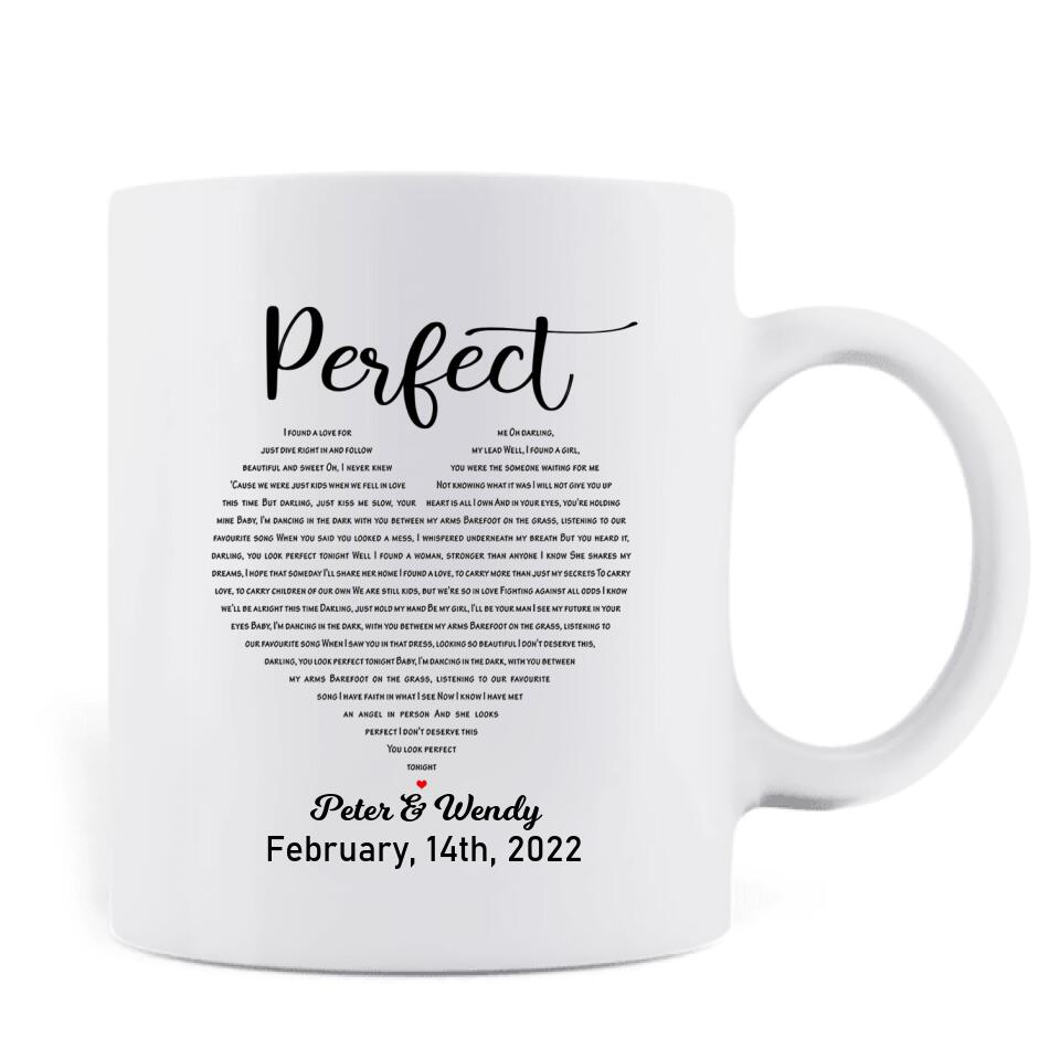 Personalized Perfect Heart Couple Motorbike Coffee Mug - Valentine's Day Gift Idea For Couple