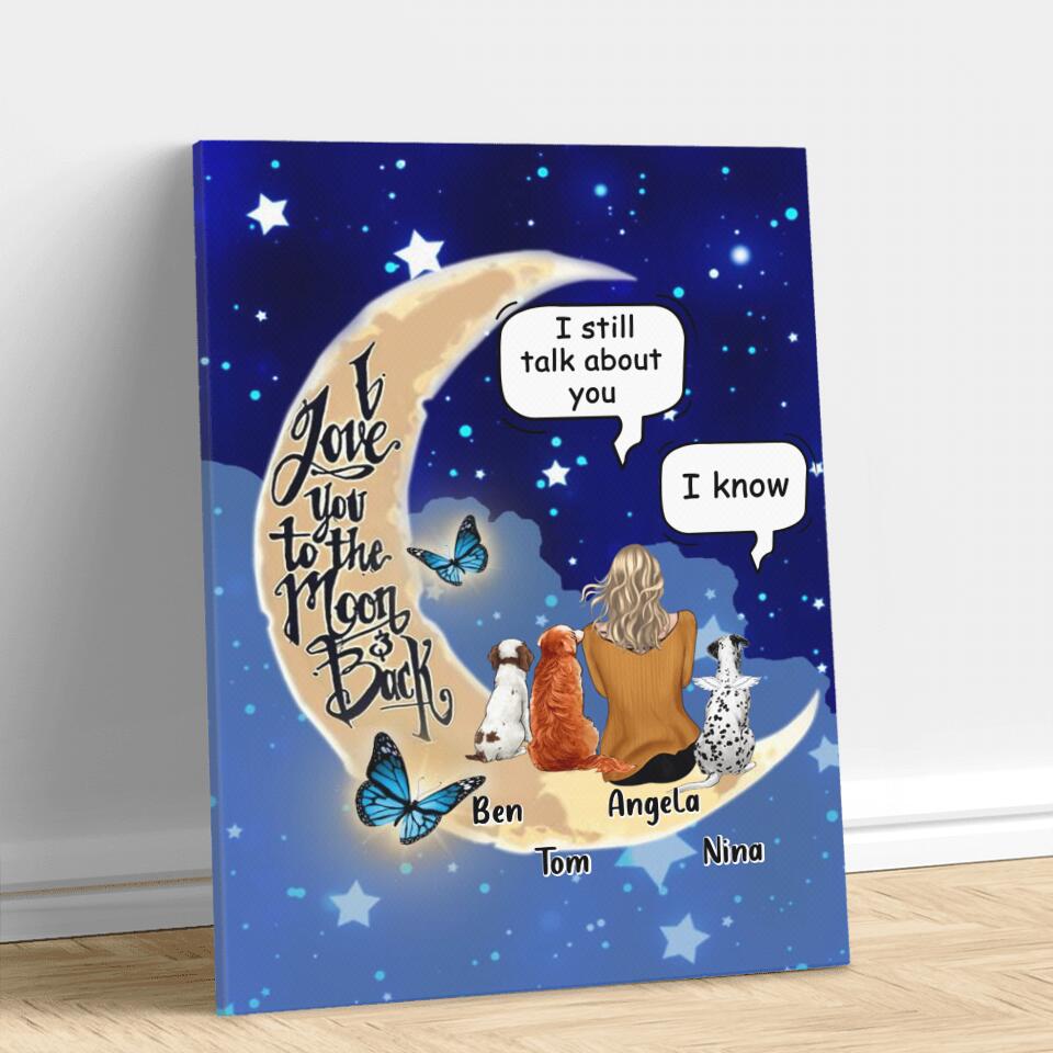 Personalized Memorial Horse/Dog Canvas - Up to 3 Pets - Memorial Gift For Dog/Horse Lover