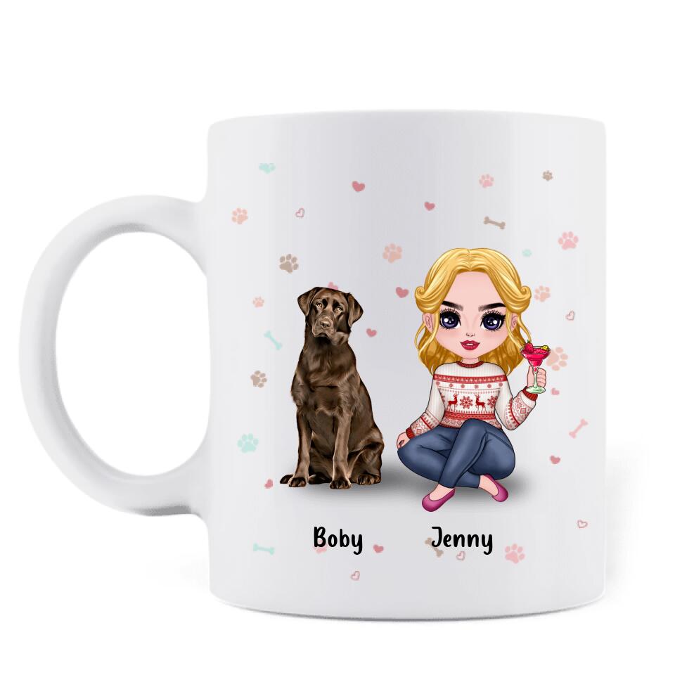 Personalized Dog Mom Front Coffee Mug - Up to 5 Dogs - Gift Idea For Dog Lover - Rockin' The Dog Mom Life