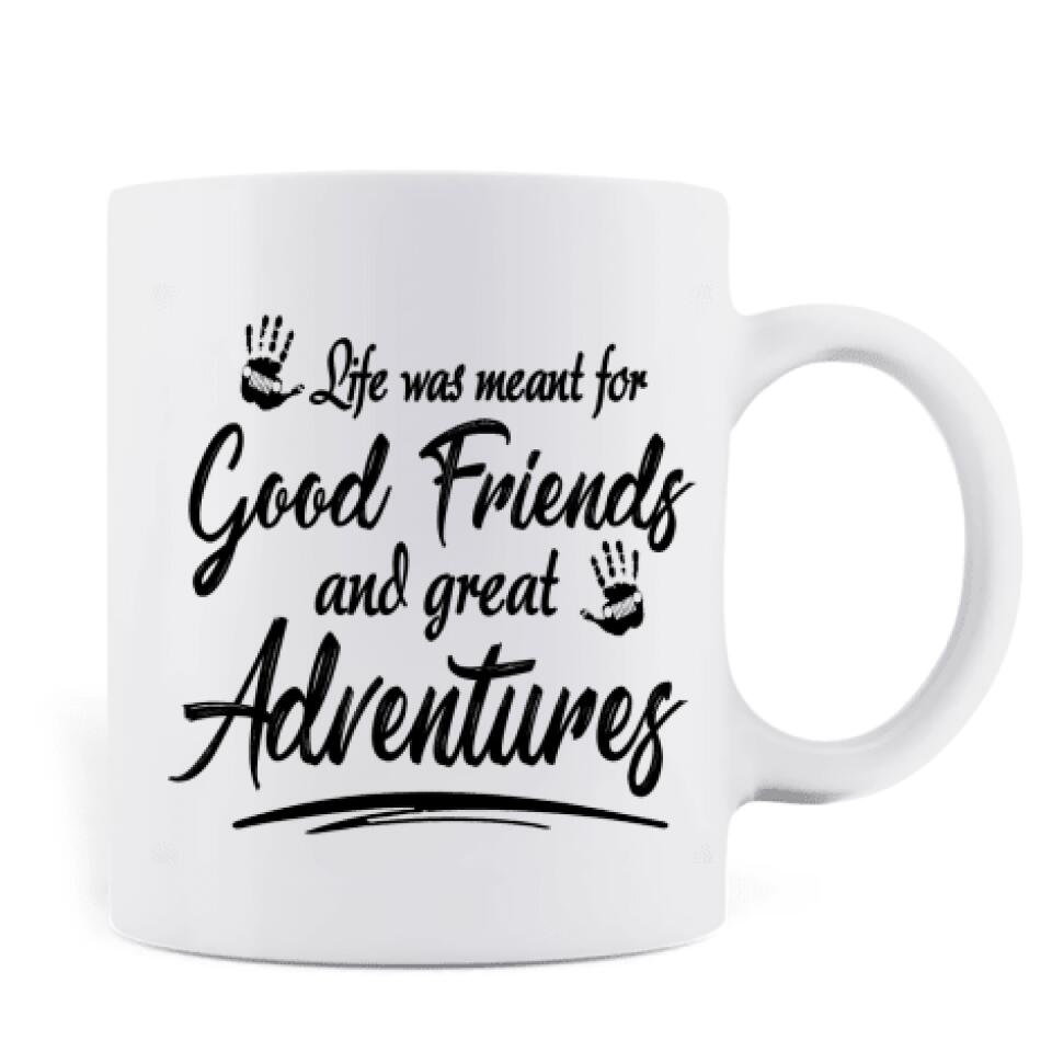 Personalized Besties Off-road Coffee Mug - Gift For Best Friends - Life Was Meant For Good Friends And Great Adventures