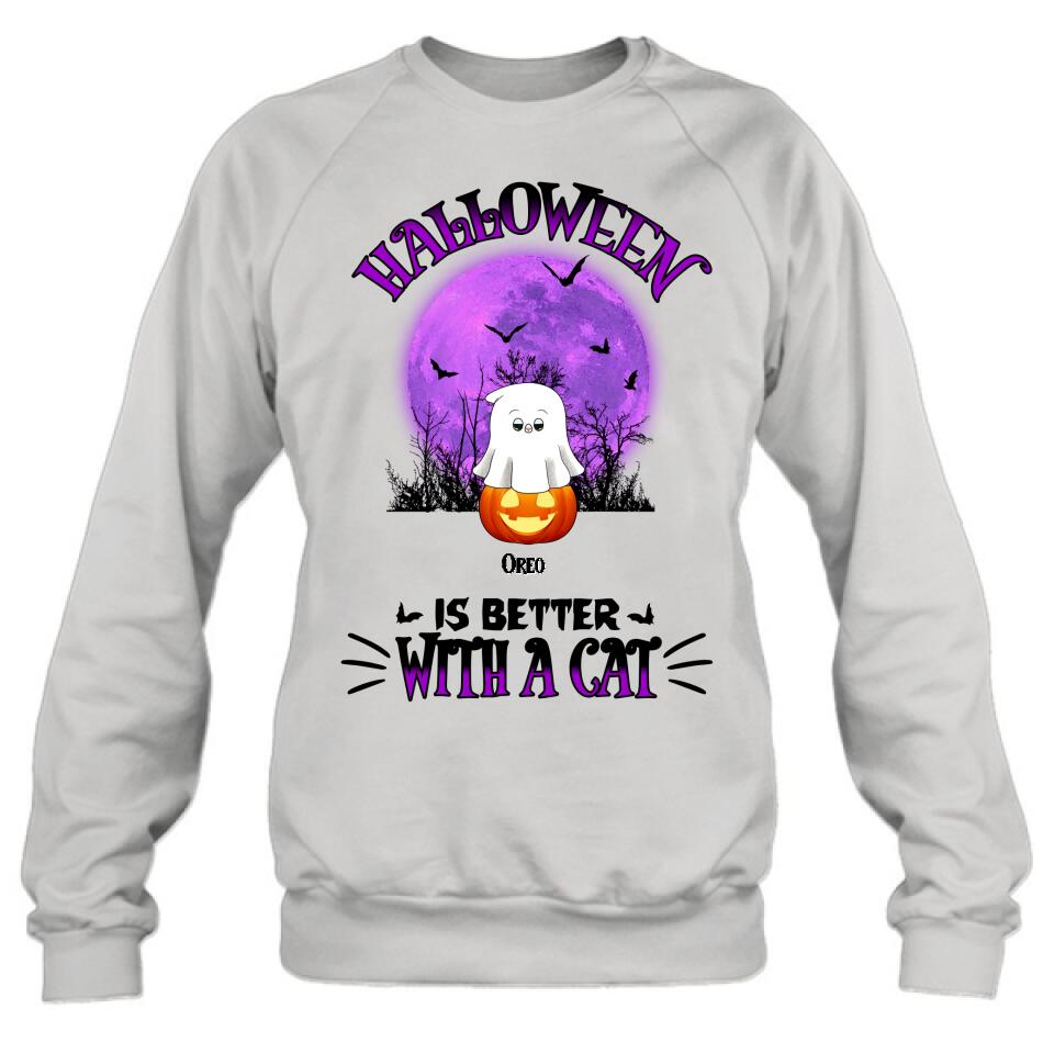 Personalized Halloween Cats Shirt/Hoodie - Gift Idea For Halloween/Cat Lovers - Up to 6 Cats - Purranormal Cativity