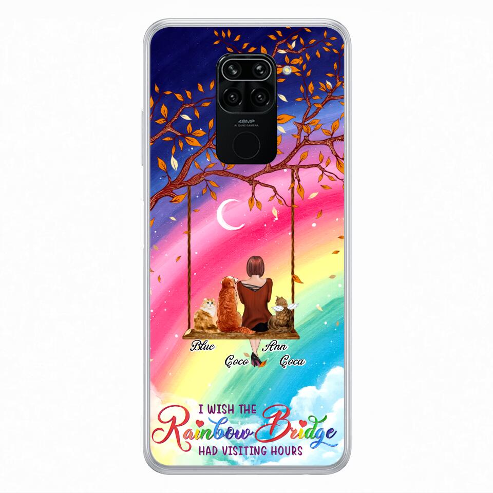 Custom Personalized Pet Mom Phone Case - Memorial Gift For Dog/ Cat Lover - I Wish The Rainbow Bridge Had Visiting Hours - Case For Xiaomi, Oppo And Huawei