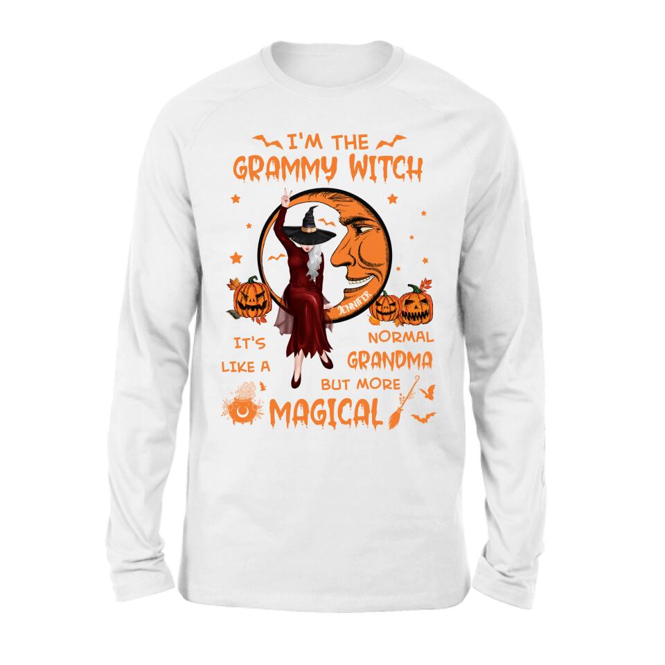 Personalized Grandma Witch Shirt/Hoodie - Gift Idea For Halloween/Grandma - I'm The Grammy Witch It's Like A Normal Grandma But More Magical
