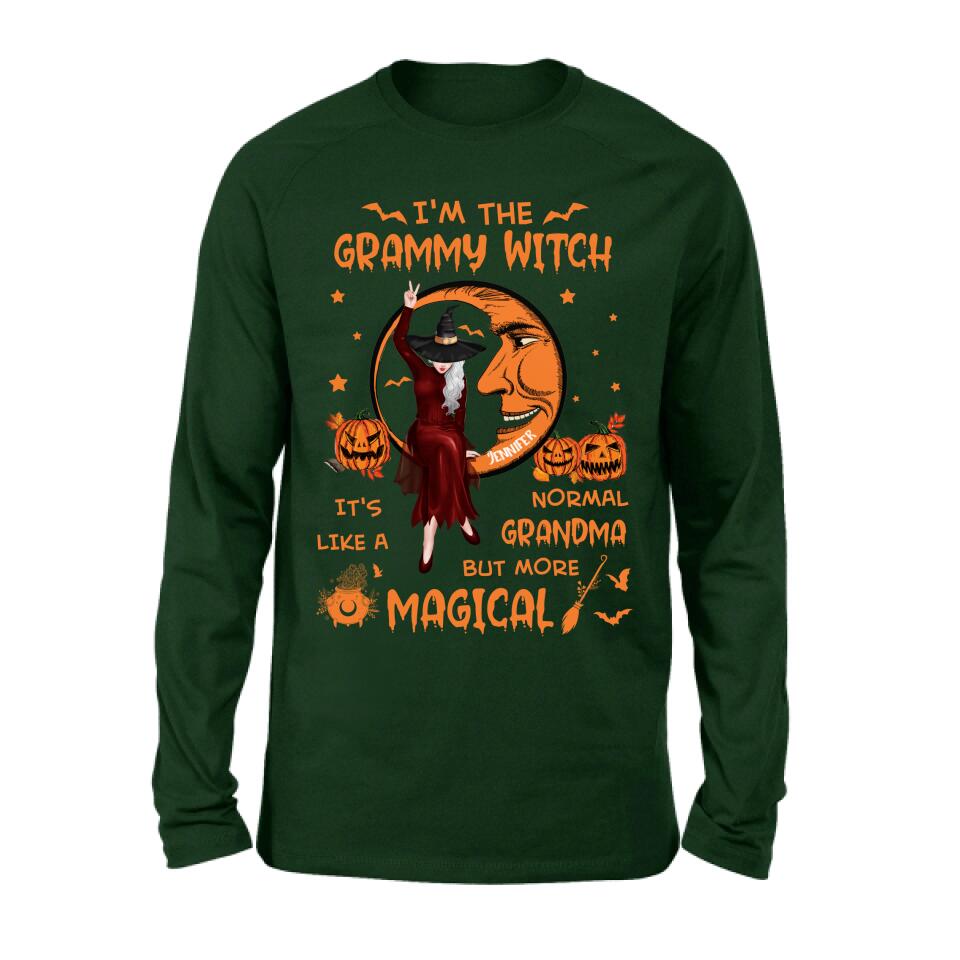 Personalized Grandma Witch Shirt/Hoodie - Gift Idea For Halloween/Grandma - I'm The Grammy Witch It's Like A Normal Grandma But More Magical