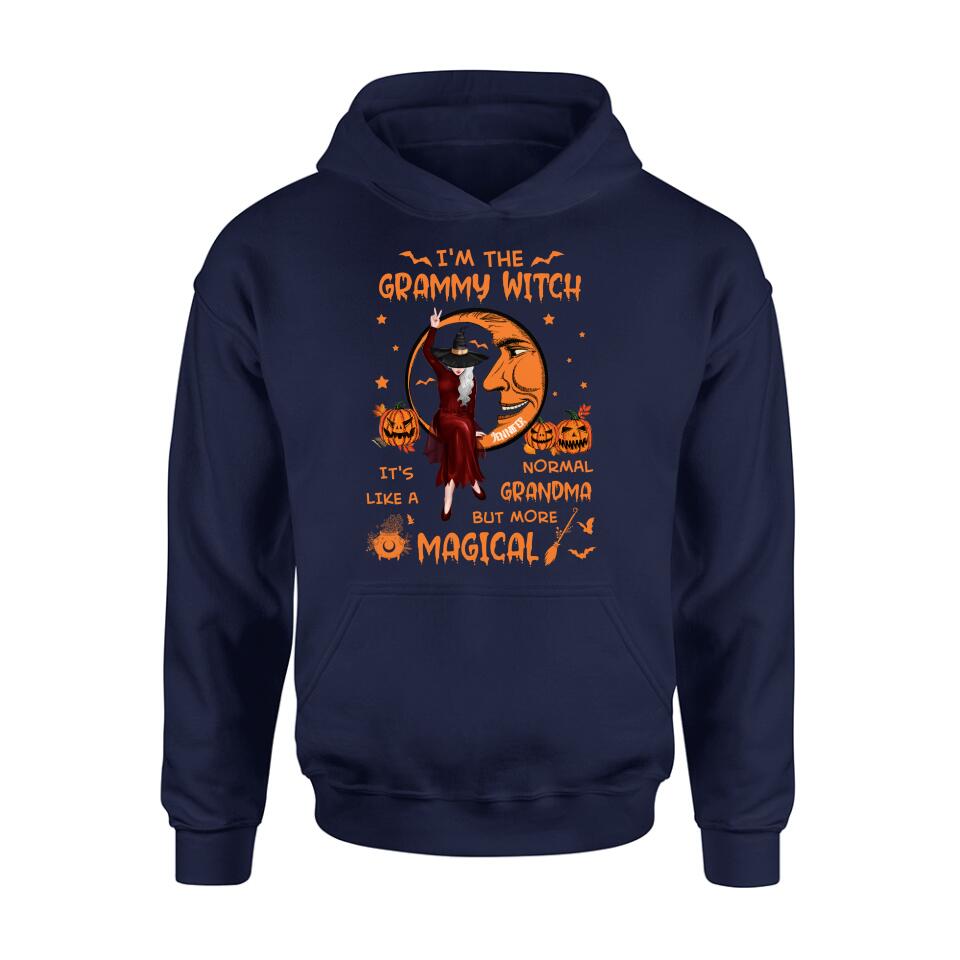Personalized Grandma Witch Shirt/Hoodie - Gift Idea For Halloween/Grandma - I'm The Grammy Witch It's Like A Normal Grandma But More Magical