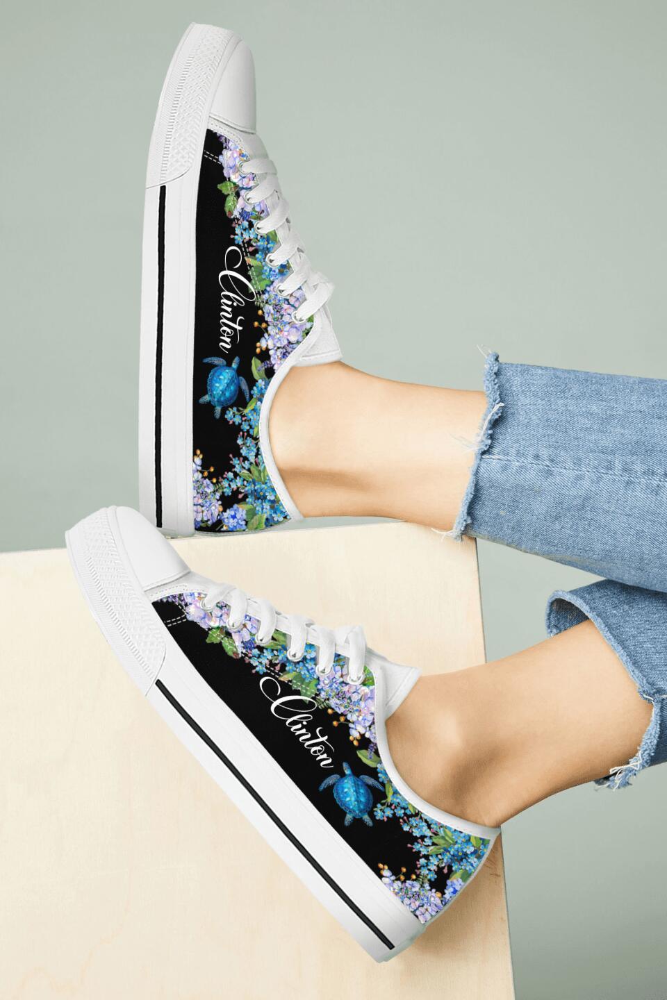 Personalized Turtle Sneakers - Best Gift For Turtle Lovers - SEWD5O
