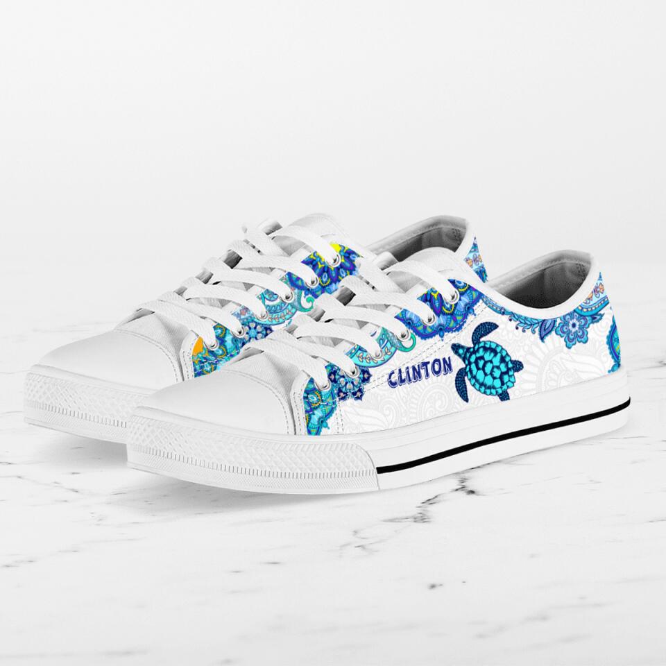 Personalized Turtle Sneakers - Gift Idea For Turtle Lovers - SEWD5O