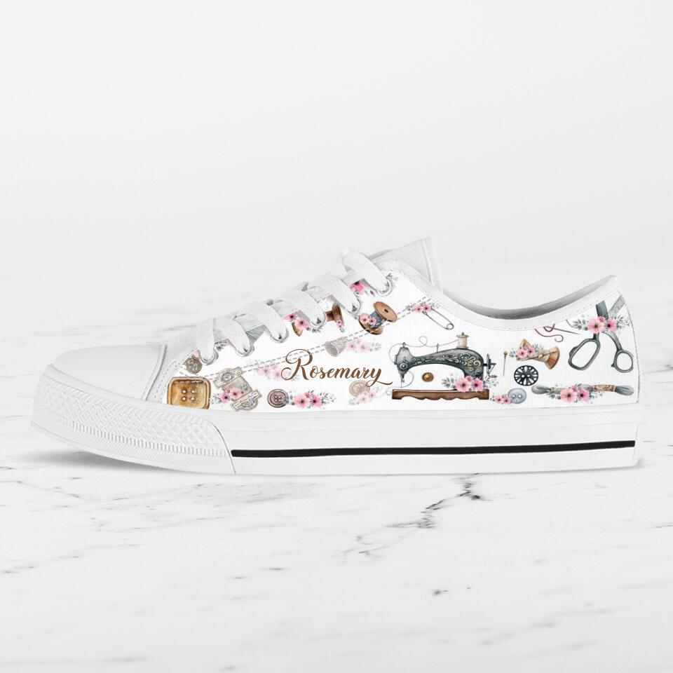 Personalized Sewing Sneakers - Gift Idea For Sewing Lovers - DZ0115