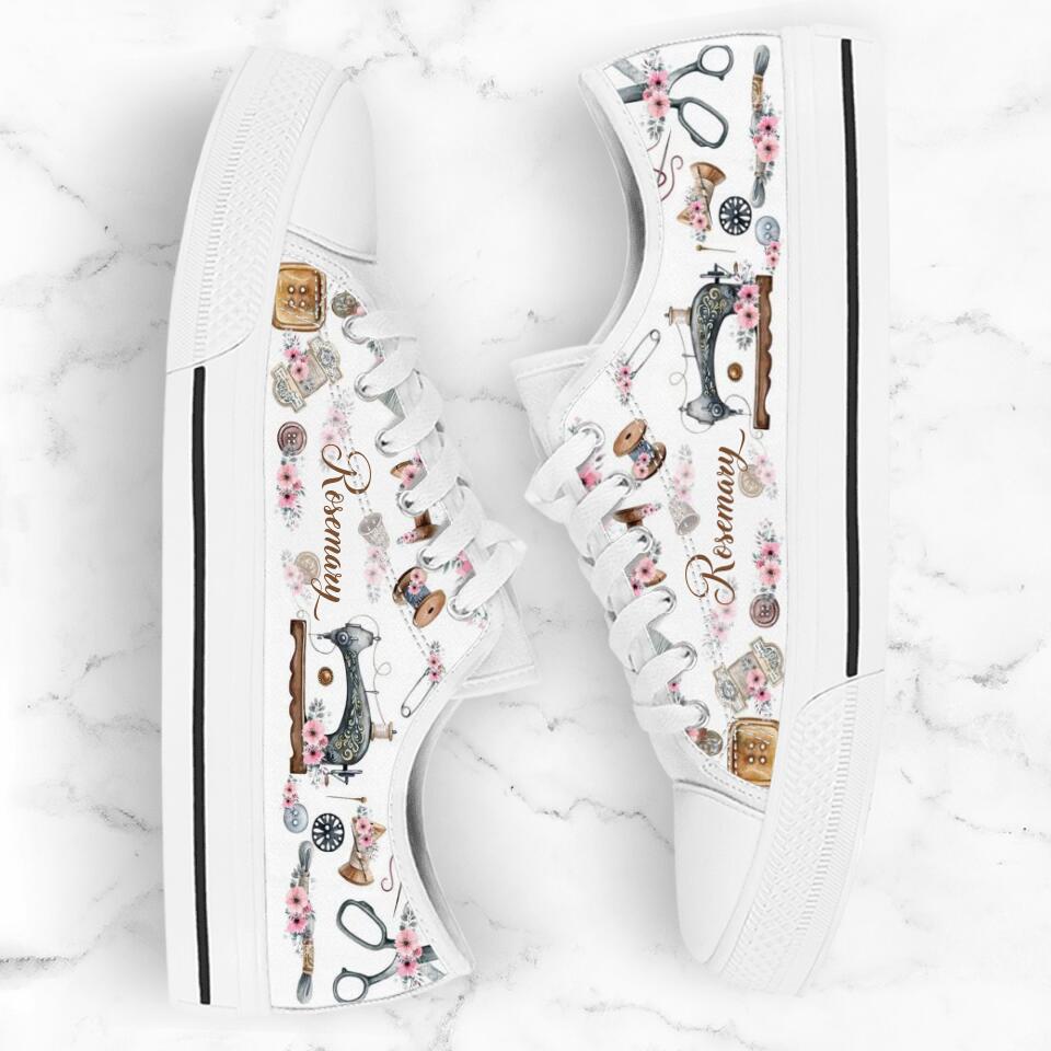Personalized Sewing Sneakers - Gift Idea For Sewing Lovers - DZ0115