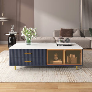 Navy Blue + MDF + Drawers