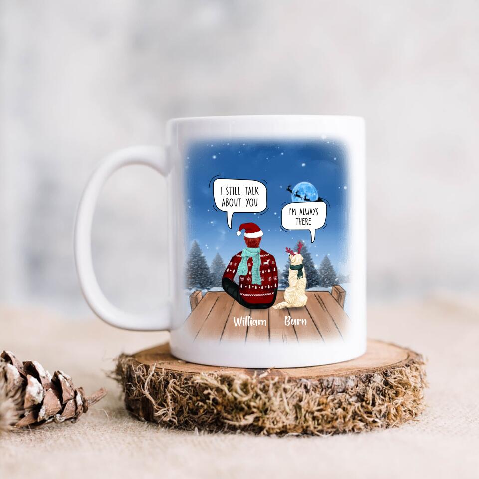 Personalized Christmas Night Coffee Mug - Man/Woman/Couple With Up to 4 Pets - Gift For Dog/Cat Lover