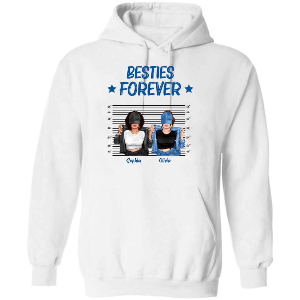 Personalized Besties Accomplice Alibi Shirt/Pullover Hoodie - Gift Idea For Friends/Sisters - Besties Forever