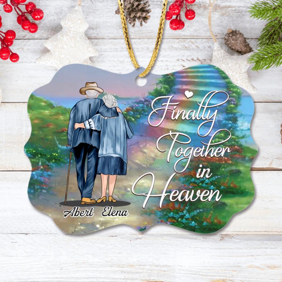 Custom Personalized Old Couple In Heaven Ornament - Gift Idea For Couple - Finally Together In Heaven