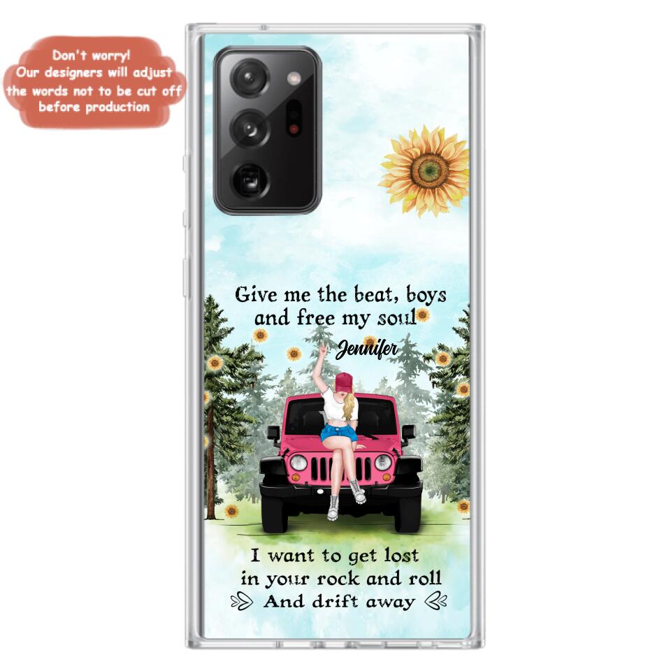 Custom Personalized Off-road Girl Phone Case - Case For iPhone and Samsung - I Want To Get Lost In Your Rock and Roll