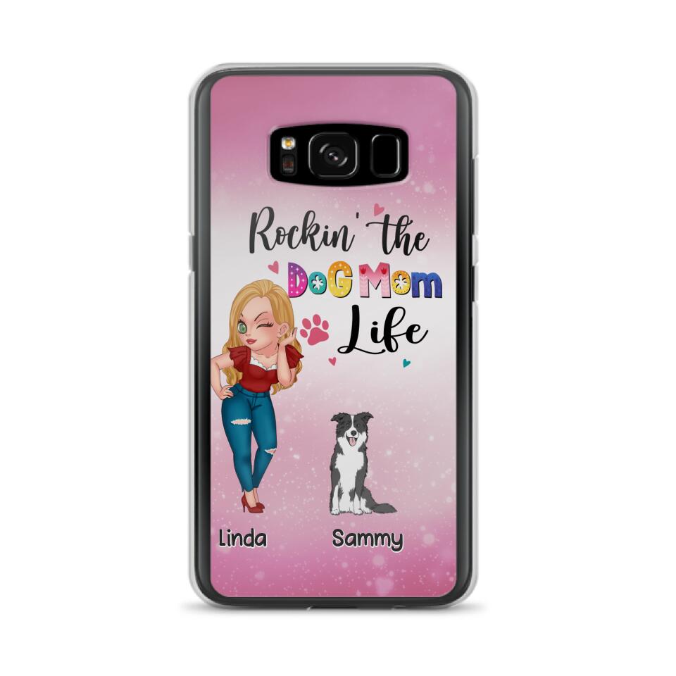 Personalized Dog Mom Phone Case - Up to 6 Dogs - Gift Idea For Dog Lover - Rockin' The The Dog Mom Life - Case for iPhone/Samsung