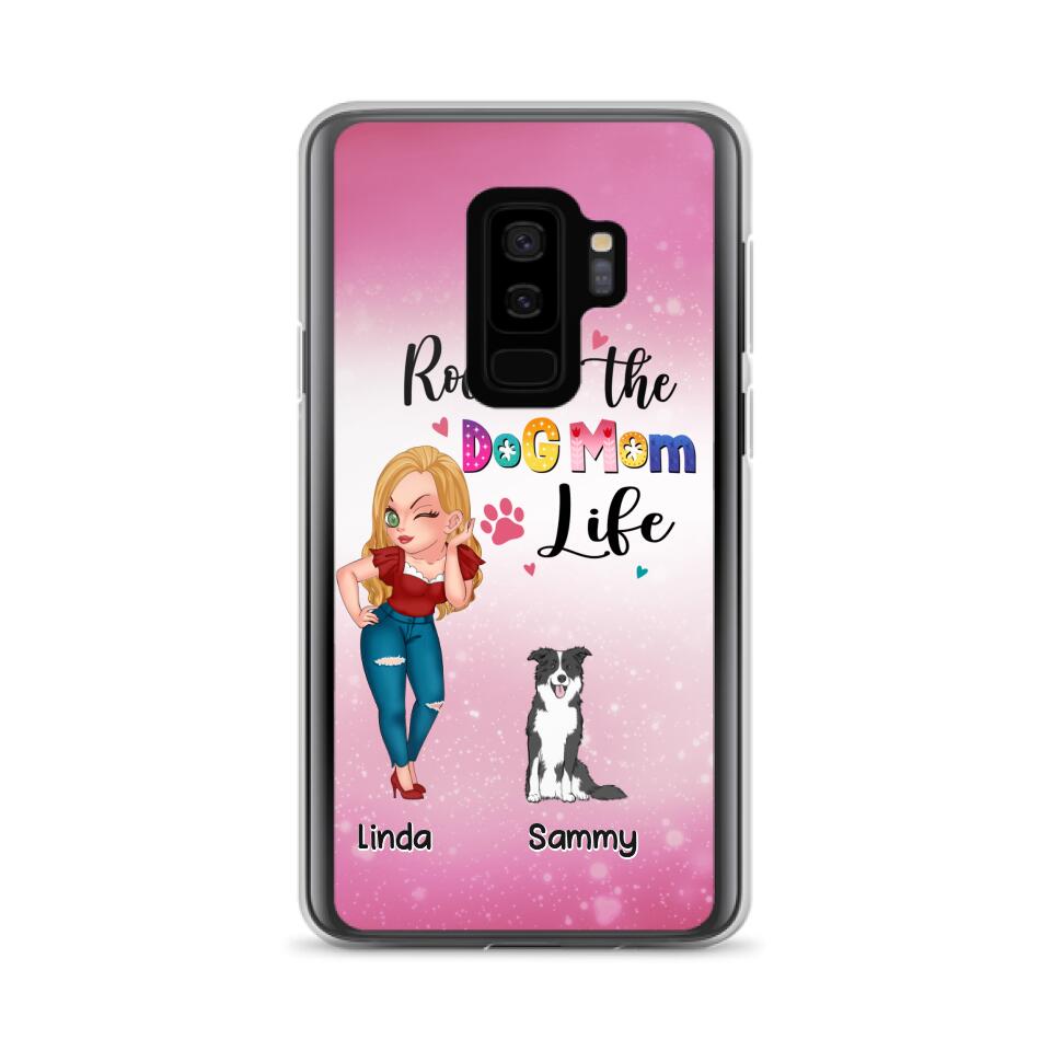 Personalized Dog Mom Phone Case - Up to 6 Dogs - Gift Idea For Dog Lover - Rockin' The The Dog Mom Life - Case for iPhone/Samsung