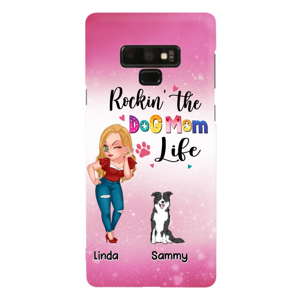 Personalized Dog Mom Phone Case - Up to 6 Dogs - Gift Idea For Dog Lover - Rockin' The The Dog Mom Life - Case for iPhone/Samsung