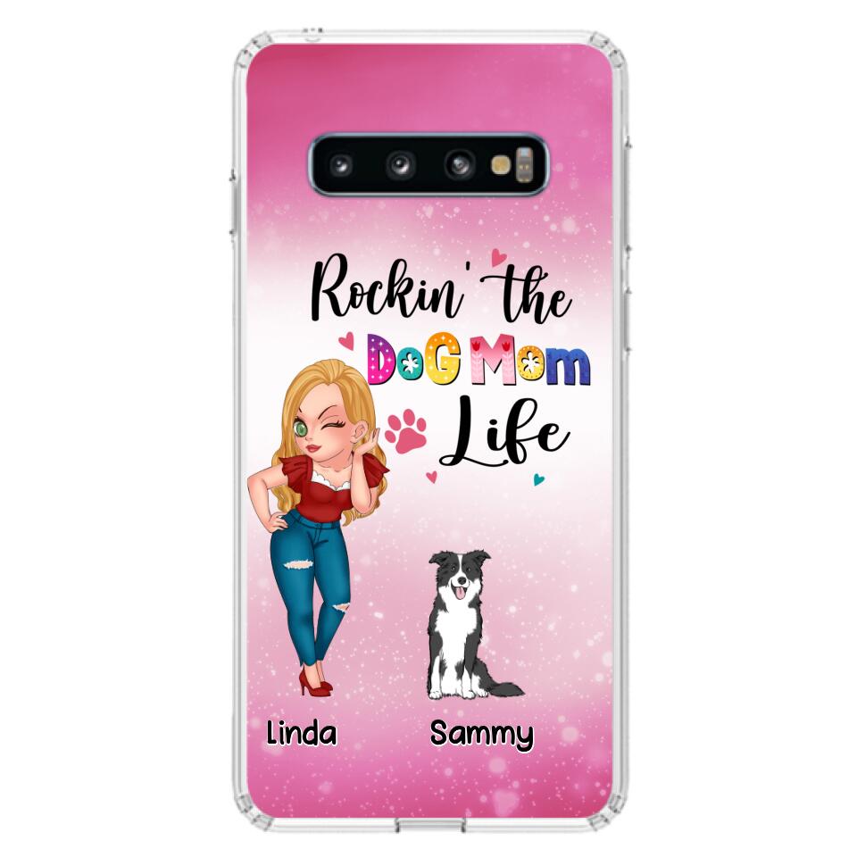 Personalized Dog Mom Phone Case - Up to 6 Dogs - Gift Idea For Dog Lover - Rockin' The The Dog Mom Life - Case for iPhone/Samsung