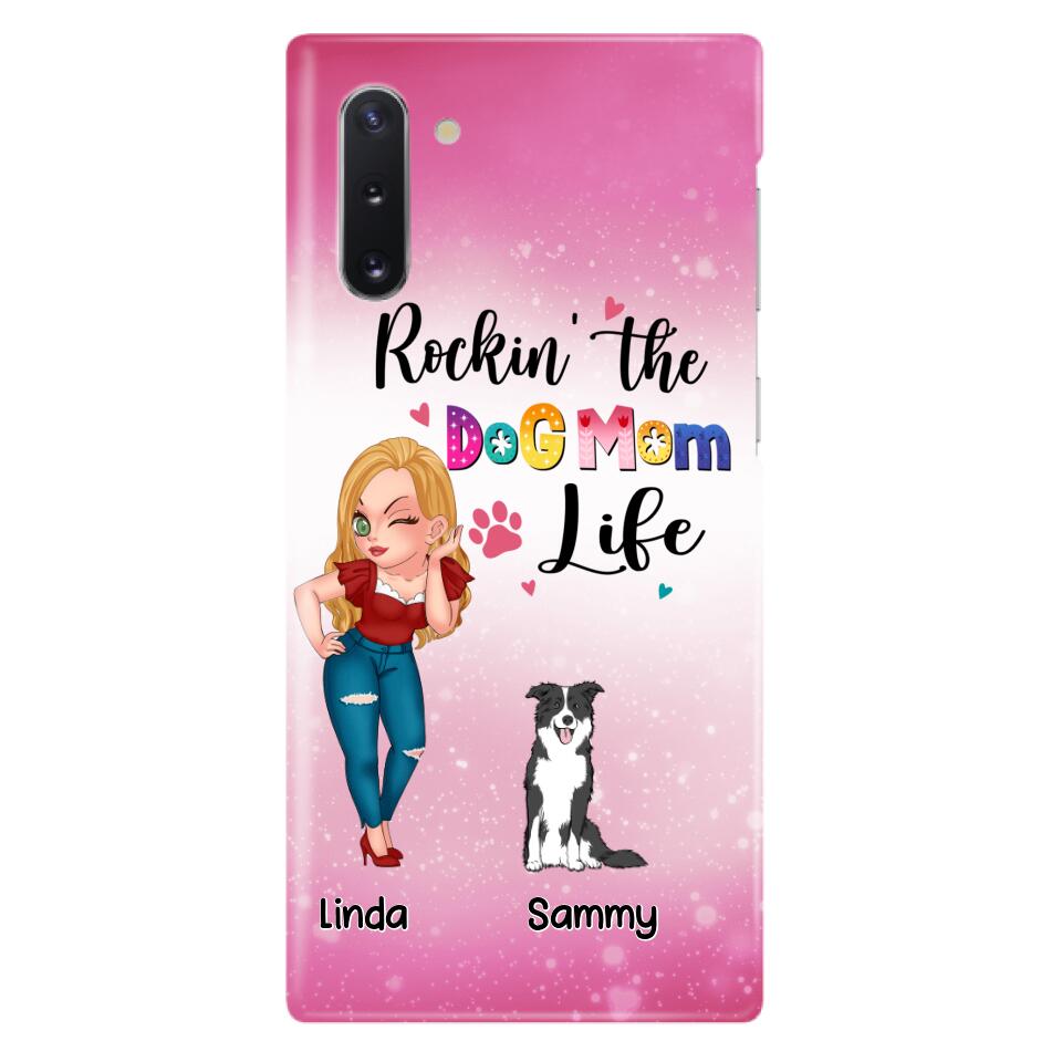 Personalized Dog Mom Phone Case - Up to 6 Dogs - Gift Idea For Dog Lover - Rockin' The The Dog Mom Life - Case for iPhone/Samsung