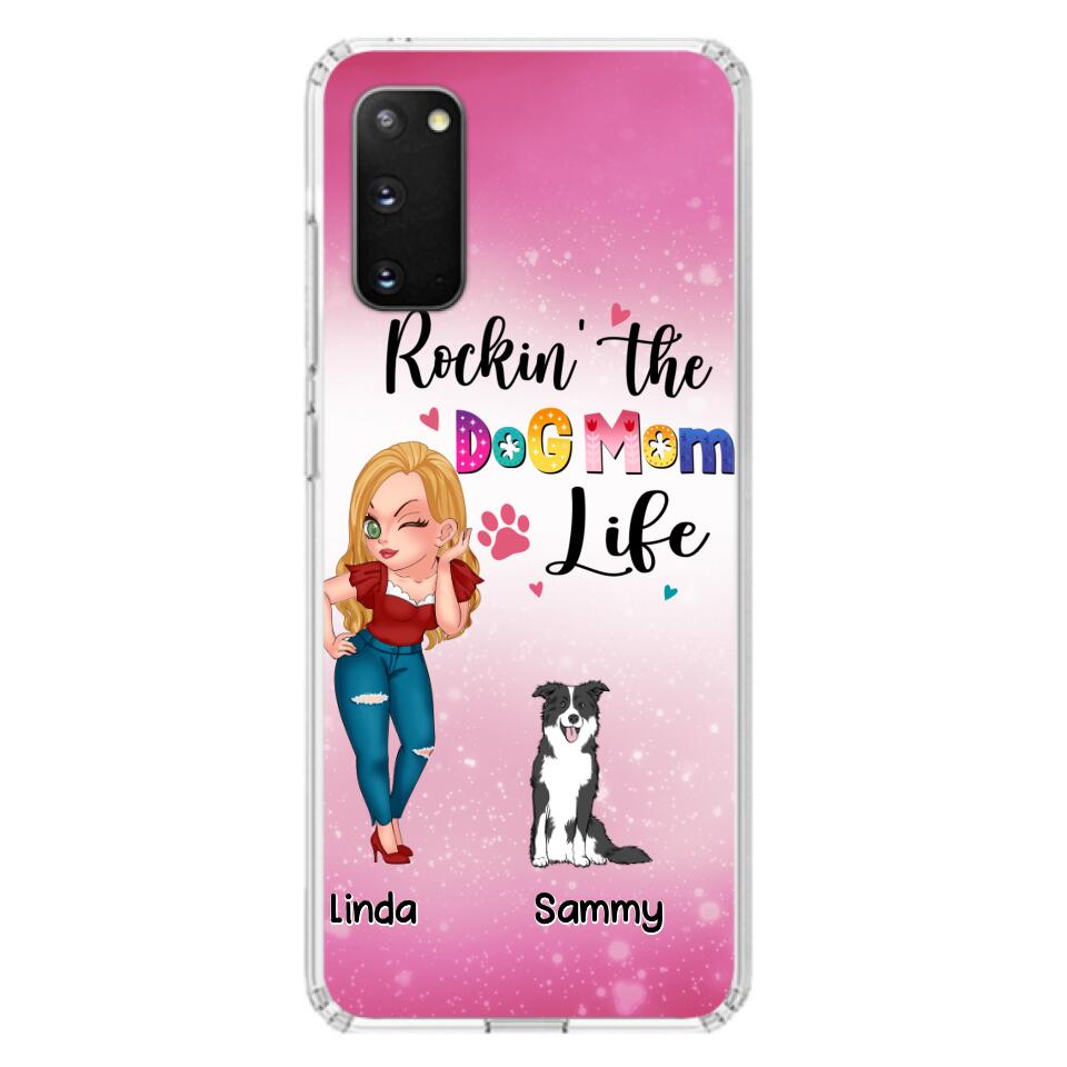 Personalized Dog Mom Phone Case - Up to 6 Dogs - Gift Idea For Dog Lover - Rockin' The The Dog Mom Life - Case for iPhone/Samsung