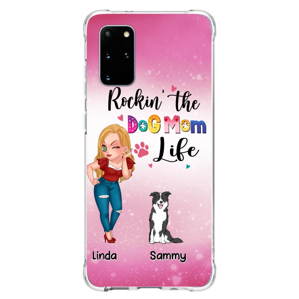 Personalized Dog Mom Phone Case - Up to 6 Dogs - Gift Idea For Dog Lover - Rockin' The The Dog Mom Life - Case for iPhone/Samsung