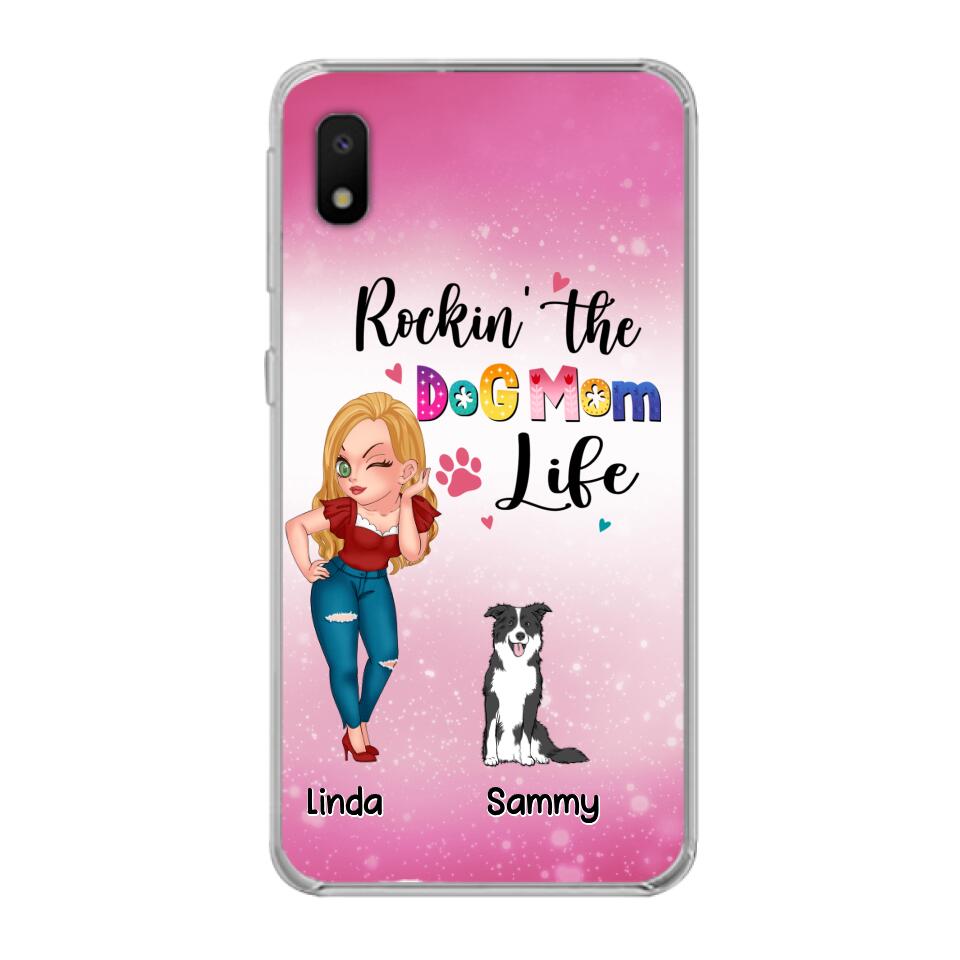 Personalized Dog Mom Phone Case - Up to 6 Dogs - Gift Idea For Dog Lover - Rockin' The The Dog Mom Life - Case for iPhone/Samsung