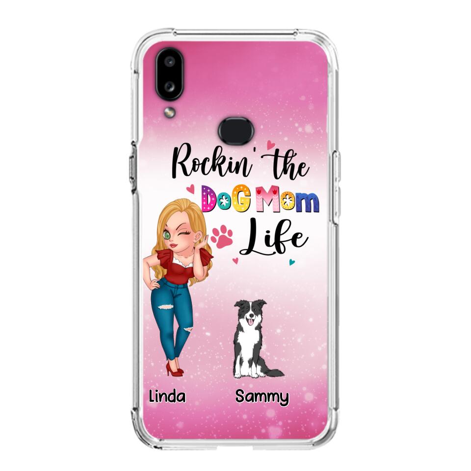 Personalized Dog Mom Phone Case - Up to 6 Dogs - Gift Idea For Dog Lover - Rockin' The The Dog Mom Life - Case for iPhone/Samsung