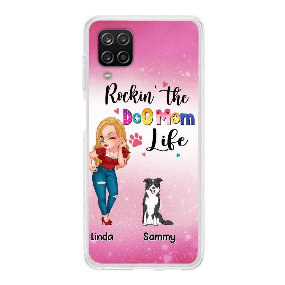 Personalized Dog Mom Phone Case - Up to 6 Dogs - Gift Idea For Dog Lover - Rockin' The The Dog Mom Life - Case for iPhone/Samsung