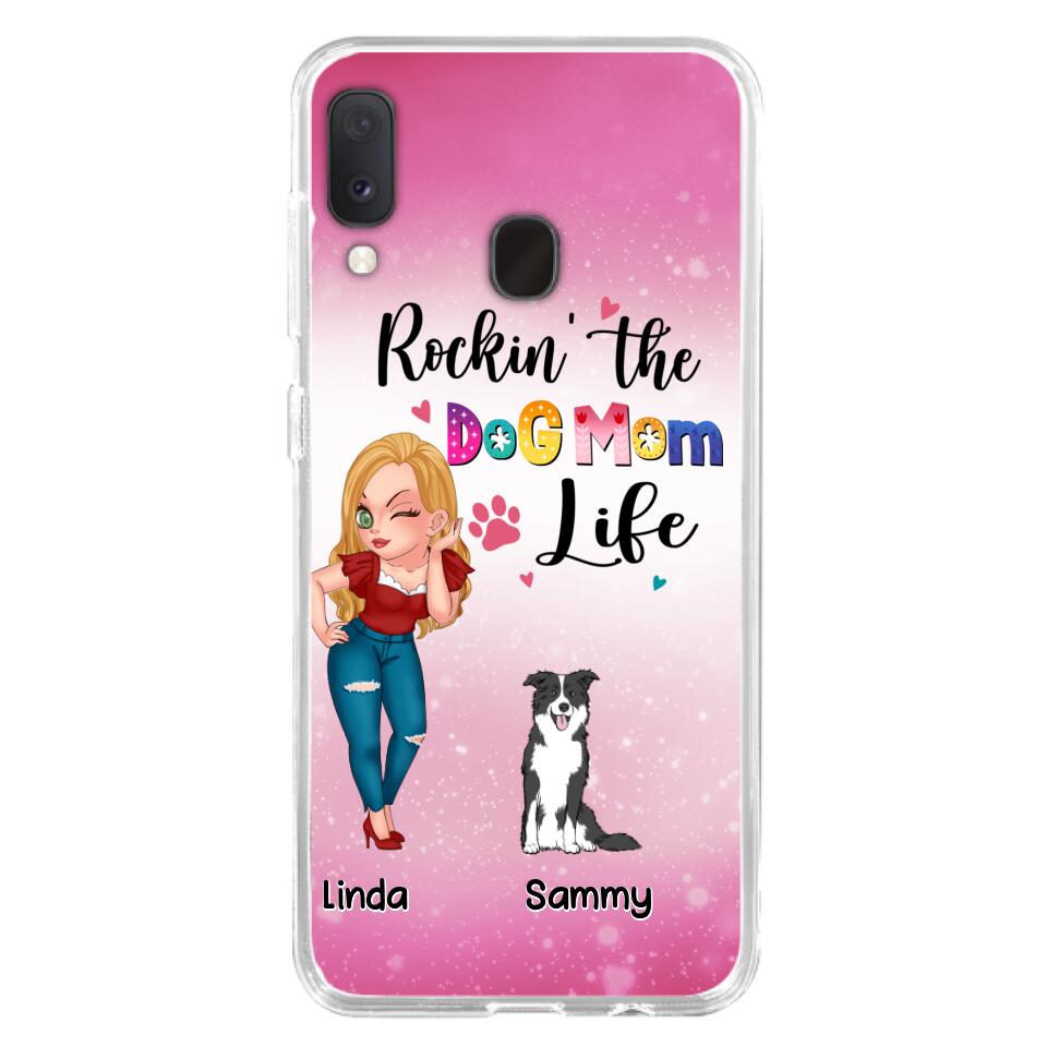 Personalized Dog Mom Phone Case - Up to 6 Dogs - Gift Idea For Dog Lover - Rockin' The The Dog Mom Life - Case for iPhone/Samsung