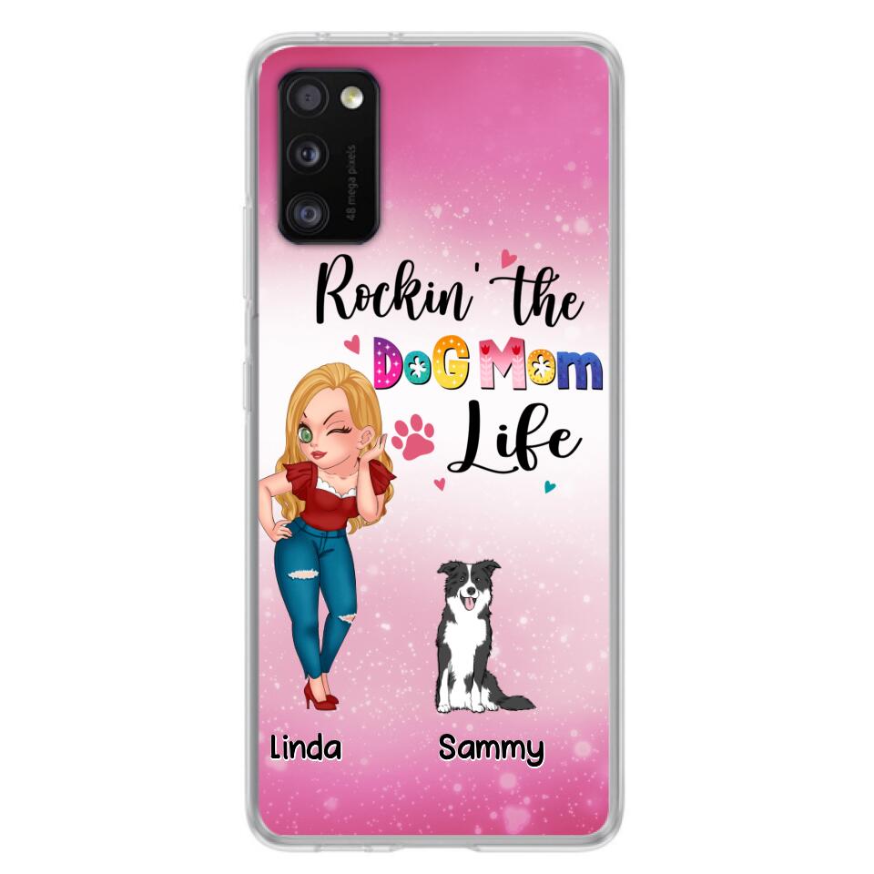 Personalized Dog Mom Phone Case - Up to 6 Dogs - Gift Idea For Dog Lover - Rockin' The The Dog Mom Life - Case for iPhone/Samsung