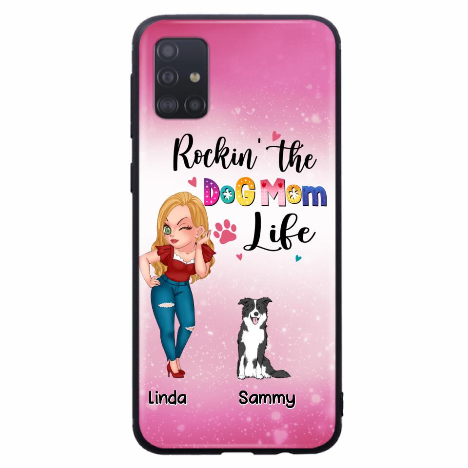 Personalized Dog Mom Phone Case - Up to 6 Dogs - Gift Idea For Dog Lover - Rockin' The The Dog Mom Life - Case for iPhone/Samsung
