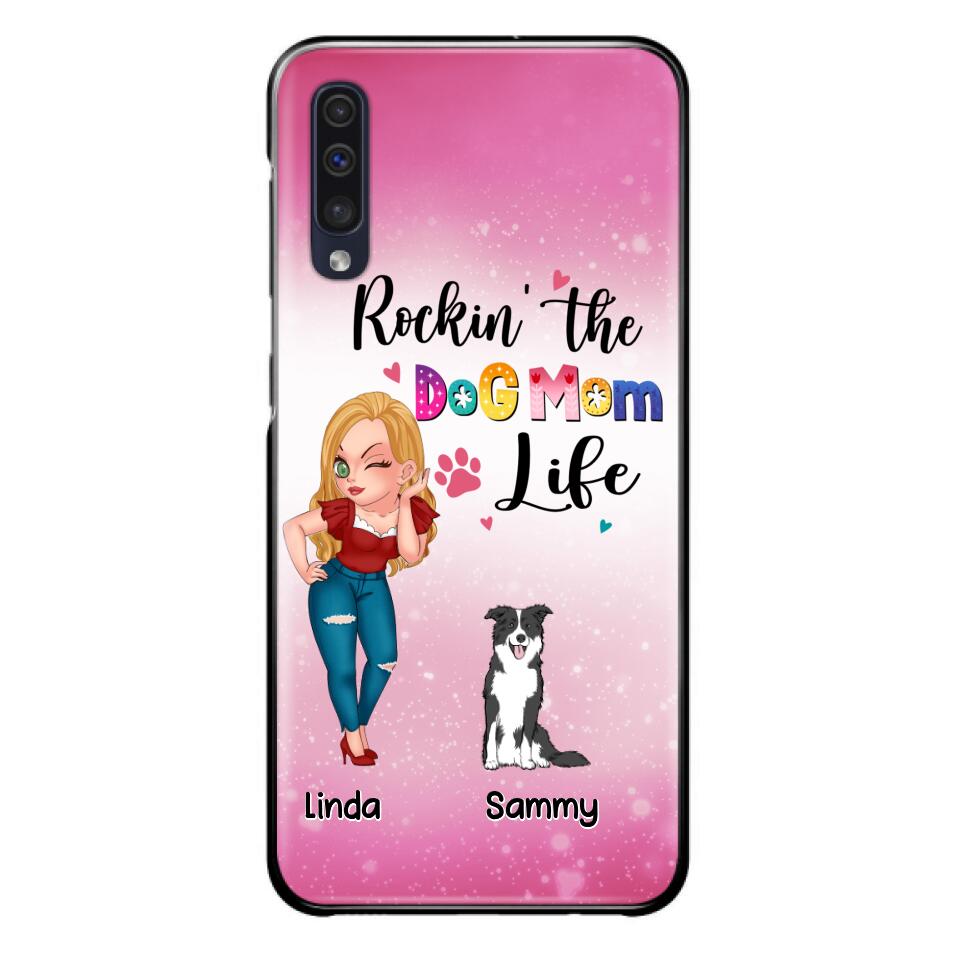Personalized Dog Mom Phone Case - Up to 6 Dogs - Gift Idea For Dog Lover - Rockin' The The Dog Mom Life - Case for iPhone/Samsung