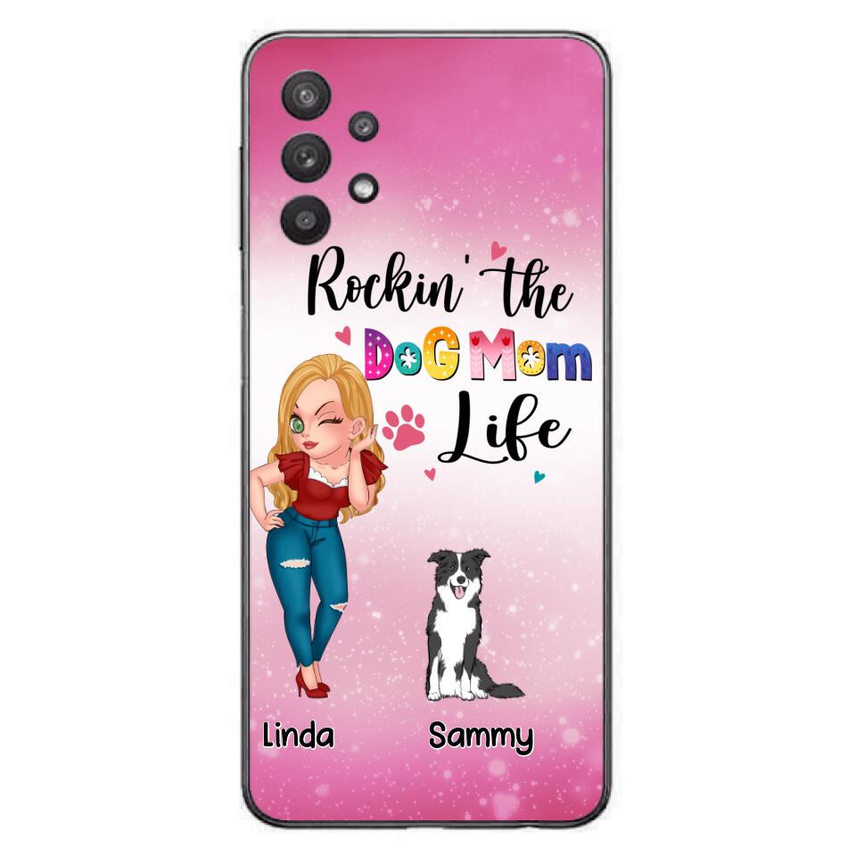 Personalized Dog Mom Phone Case - Up to 6 Dogs - Gift Idea For Dog Lover - Rockin' The The Dog Mom Life - Case for iPhone/Samsung