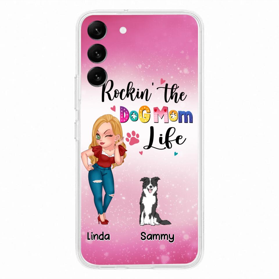 Personalized Dog Mom Phone Case - Up to 6 Dogs - Gift Idea For Dog Lover - Rockin' The The Dog Mom Life - Case for iPhone/Samsung