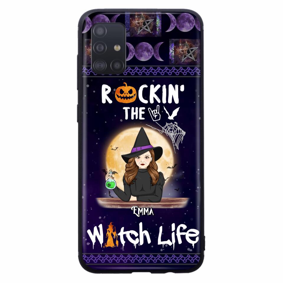 Custom Personalized Witch Phone Case - Halloween Gift Idea - Rockin' The Witch Life - Case For iPhone/Samsung