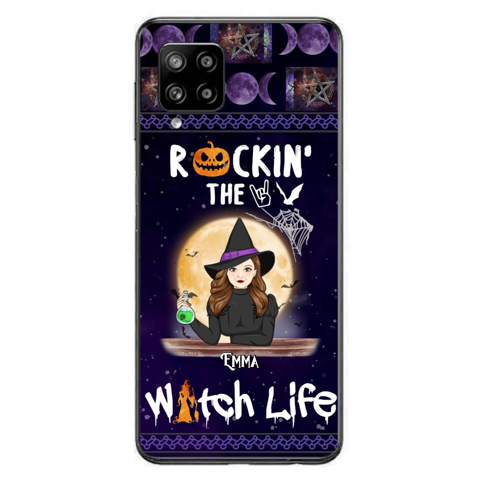 Custom Personalized Witch Phone Case - Halloween Gift Idea - Rockin' The Witch Life - Case For iPhone/Samsung