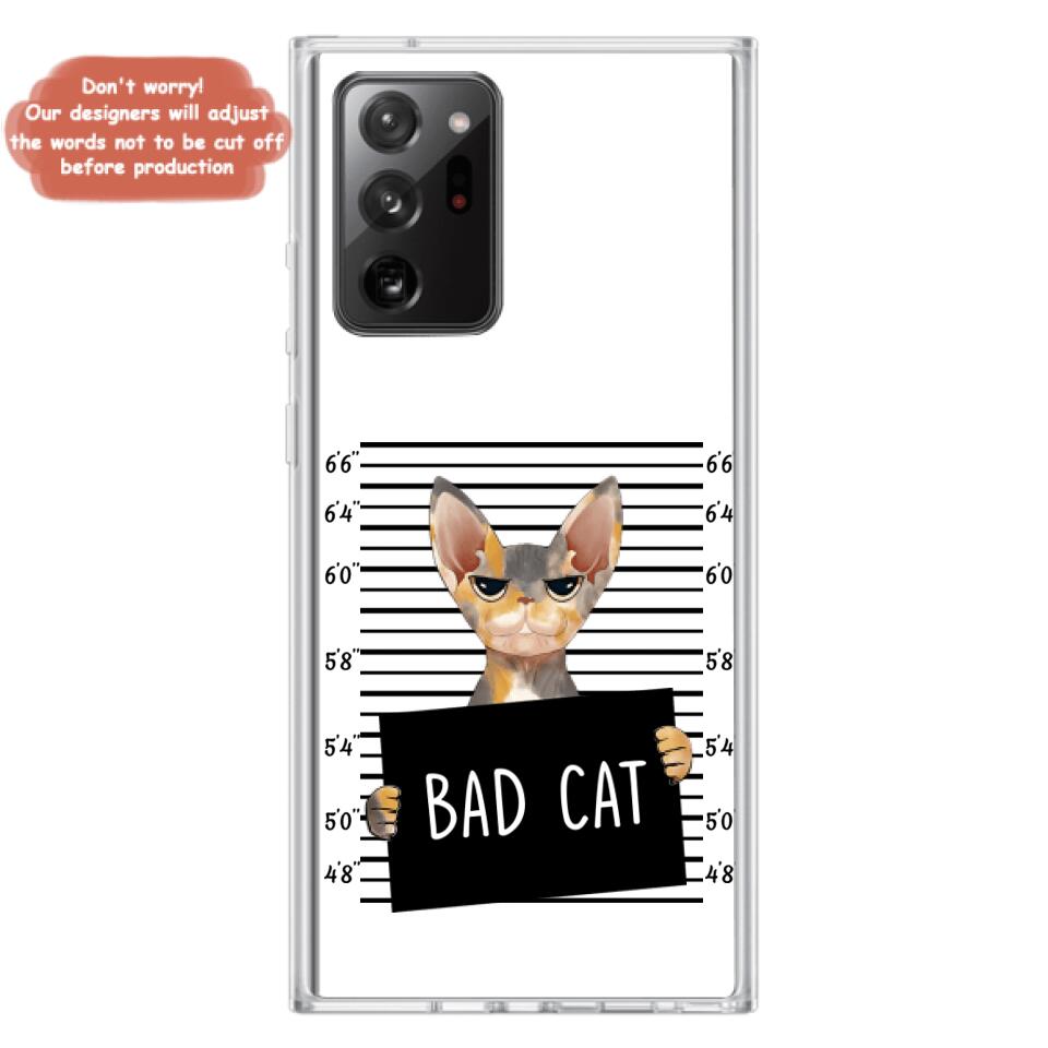 Personalized Bad Cat Phone Case - Up to 2 Cats - Gift Idea For Cat Lover - Yes, We're Aware Of How Obnoxious - Case For iPhone And Samsung