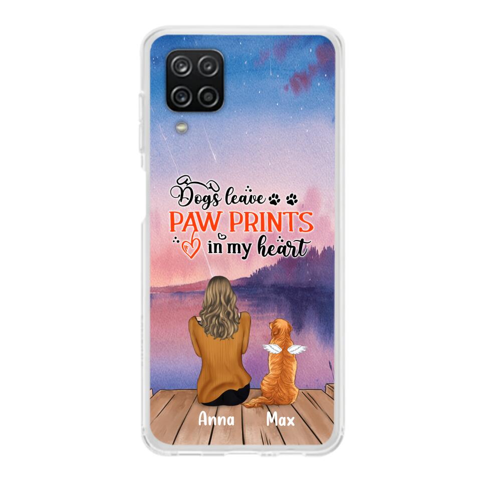 Personalized Dog Phone Case - Up to 4 Dogs - Gift Idea For Dog Lover - My Angel Has Paws - Case For iPhone And Samsung